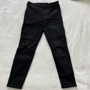 American Eagle Outfitters Black Skinny Jeans Distressed